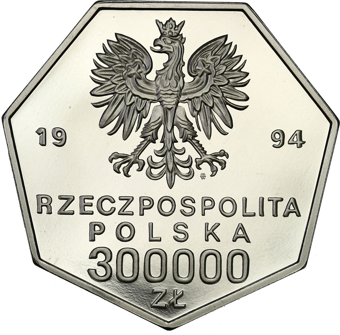 PRL. PRÓBA Nikiel 300 000 złotych 1994 - Odrodzenie Banku